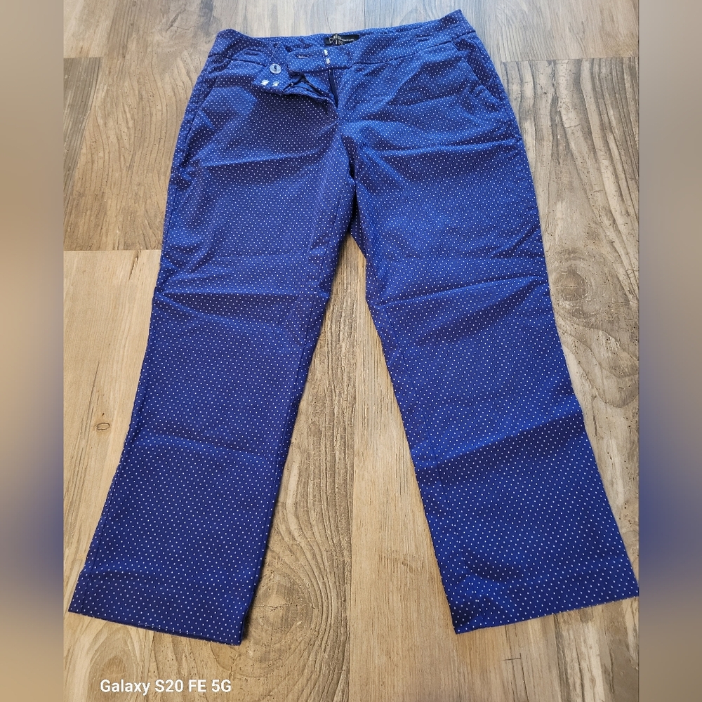 Dalia capris blue with white dots size 8